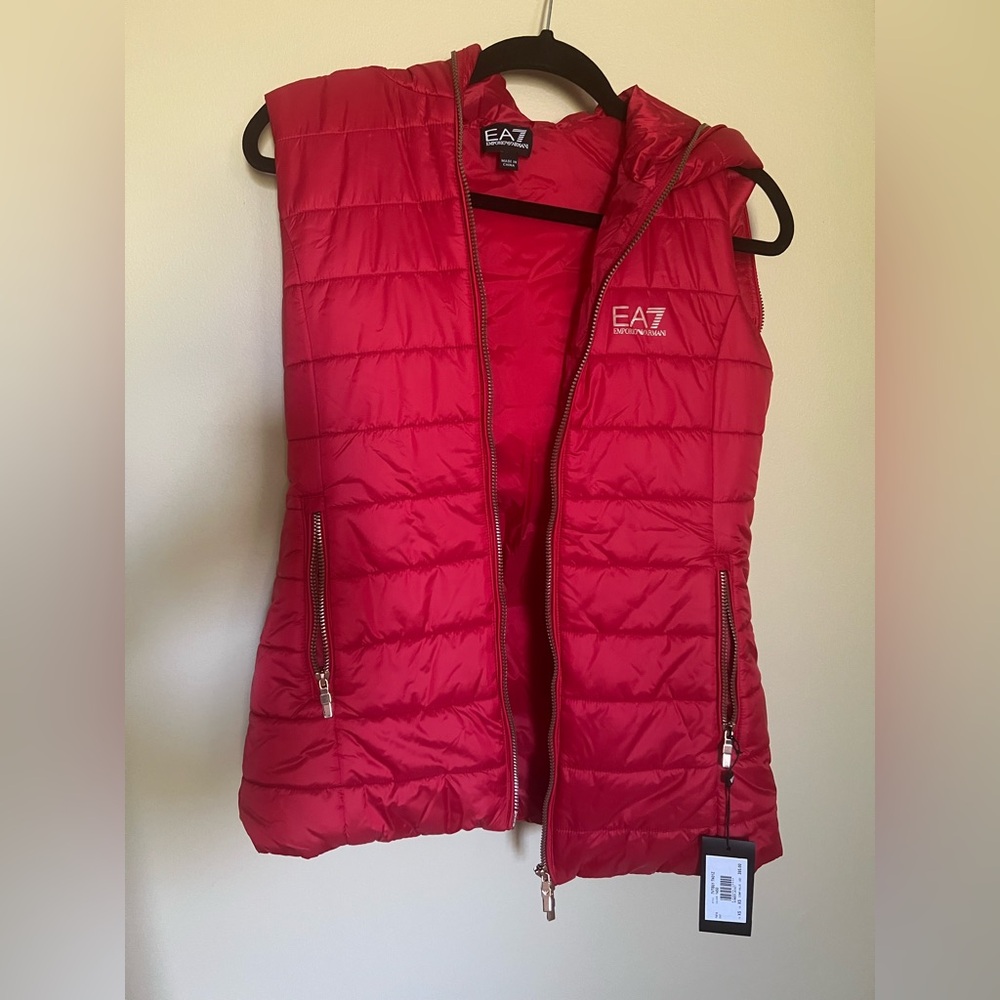 Emporio Armani Red Puffer Vest